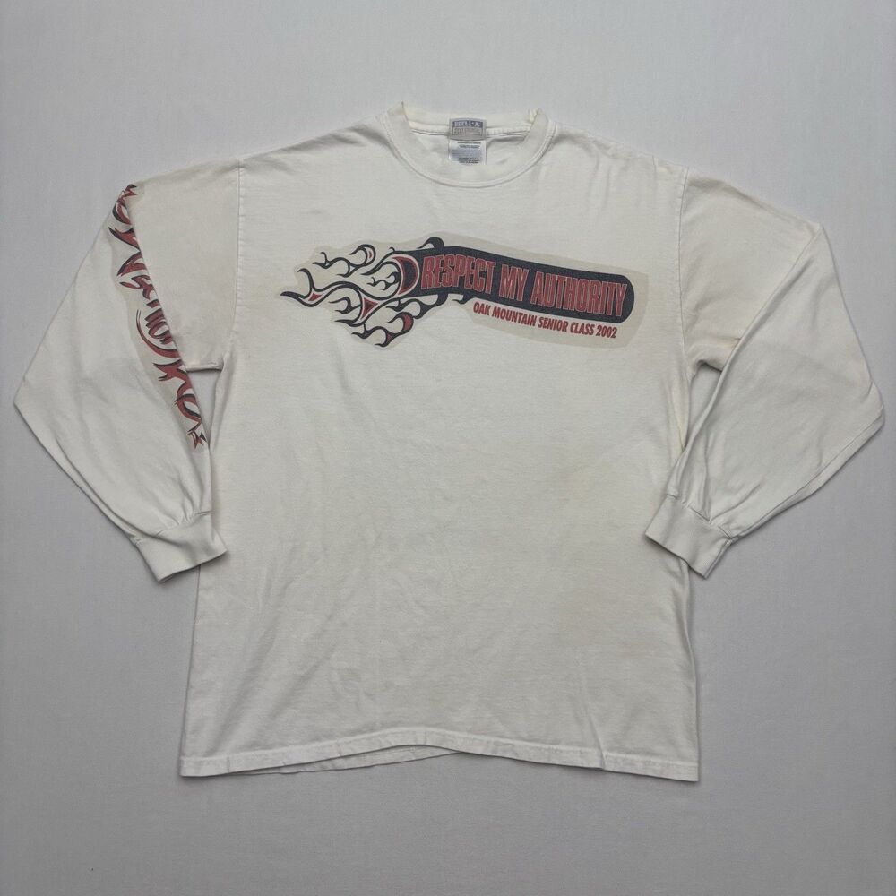 Vintage Y2K 2002 Oak Mountain High School Senior Class Long Sleeve T-Shirt Sz M